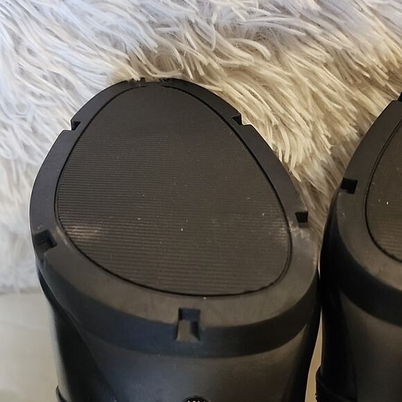 BAR III TALL LEATHER HEEL ZIPPER BLACK MOTO STYLE WOMANS SIZE 10.0 - Picture 15 of 16